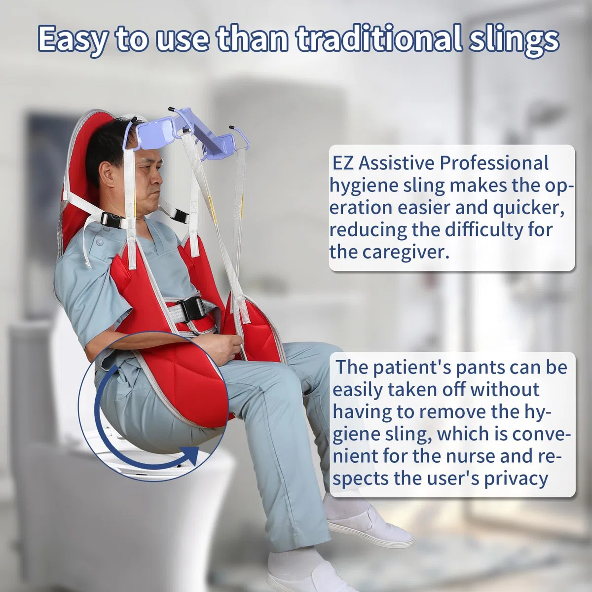 EZ Assistive Eslinga de elevación para pacientes, ortesis médicas de transferencia de ayuda de elevación de pacientes para baño de ducha de ancianos, elevadores de pacientes para uso doméstico,