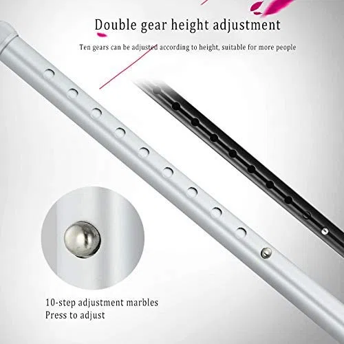 RajoNN Bastones Muletas de antebrazo de Aluminio Ajustables para niños y Adultos de Baja Estatura, Mangos ergonómicos, Reduce la Fatiga del Brazo y el Dolor de Artritis, ng o Senderismo Viga de